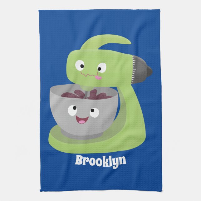 Cute cake mixer kitchen appliance cartoon towel (Vertical)