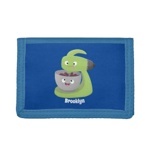 Cute cake mixer kitchen appliance cartoon tri-fold wallet
