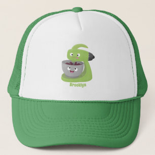 Cute cake mixer kitchen appliance cartoon trucker hat
