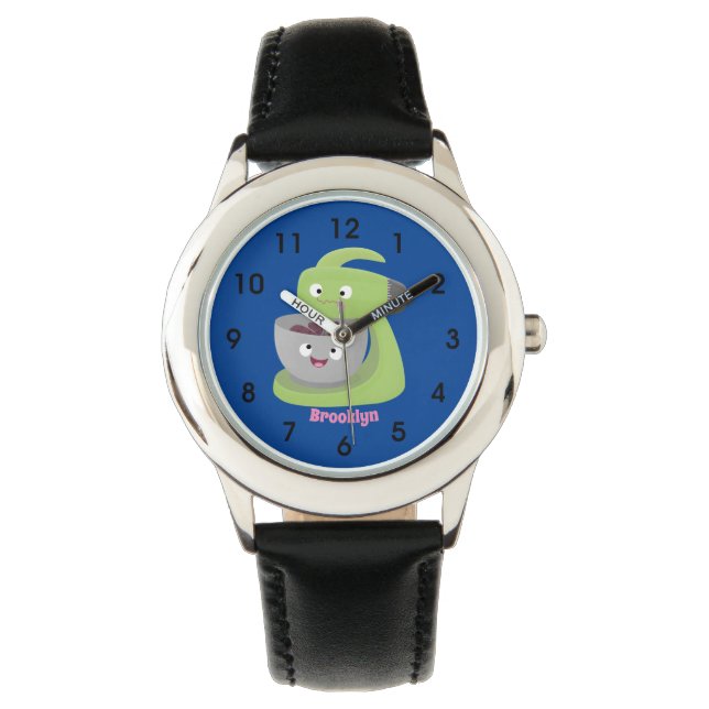 Cute cake mixer kitchen appliance cartoon watch (Front)