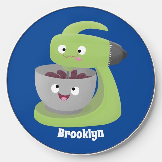 Cute cake mixer kitchen appliance cartoon wireless charger  (Front)