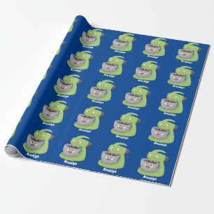 Cute cake mixer kitchen appliance cartoon  wrapping paper