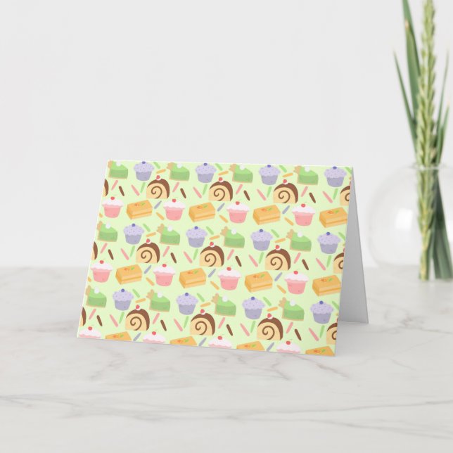 Cute Cake Pattern Card (Front)