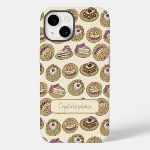 Cute Cake Pattern Personalized Case-Mate iPhone 14 Case