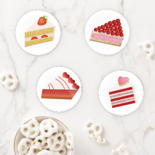 Cute Cake Variety Illustrations Coaster Set