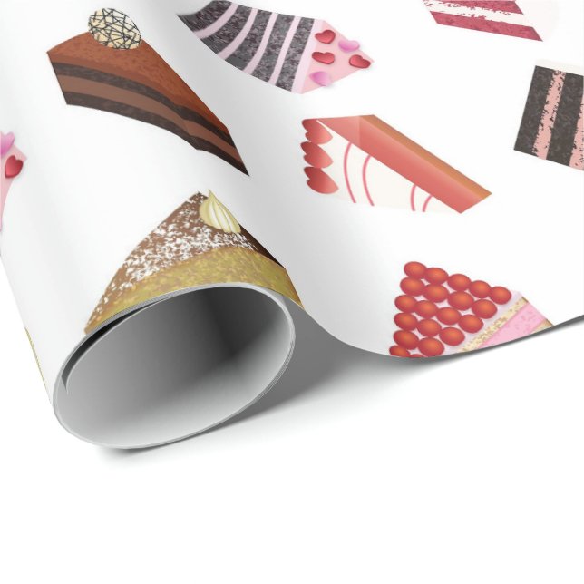Cute Cake Variety Pattern Wrapping Paper (Roll Corner)