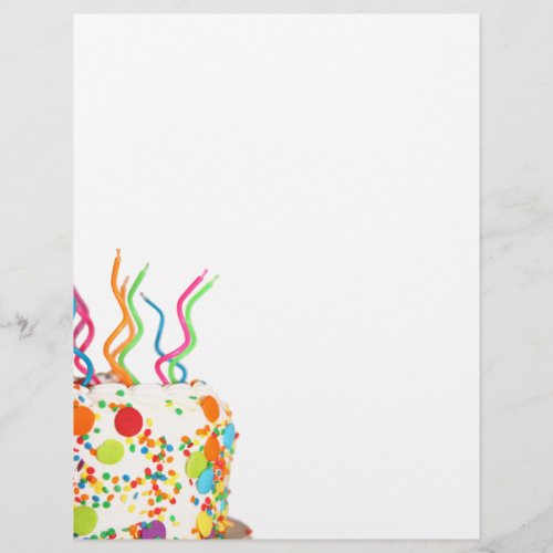 Cute Cake with Swirly Candles Flyer