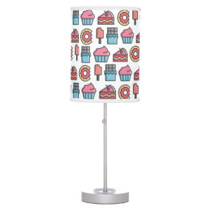 Cute Cakes and Desserts Pattern Table Lamp