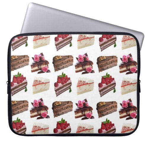 Cute Cakes Lovers Desserts Pattern Quirky Laptop Sleeve