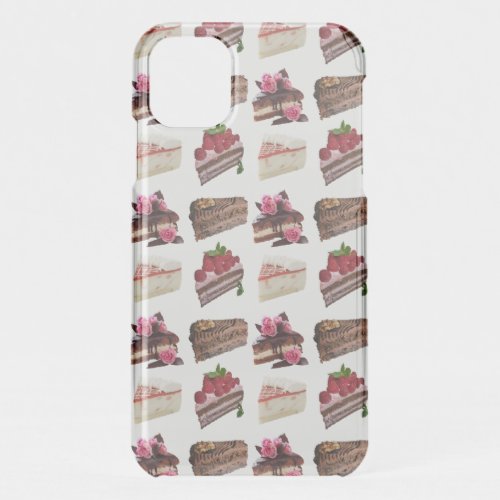 Cute Cakes Lovers Desserts Pattern Quirky iPhone 11 Case