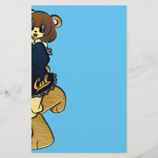 Cute Cal Bear Girl Stationery