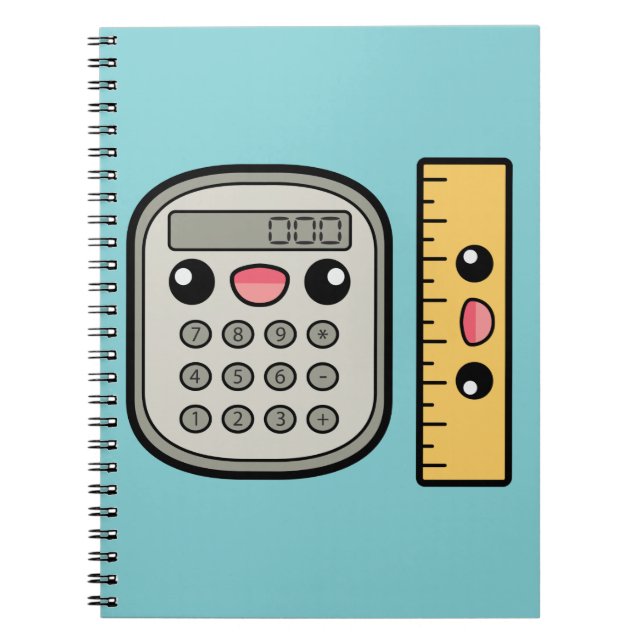 Cute Calculator And Ruler Notebook (Front)