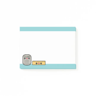 Cute Calculator And Ruler Post-it Notes