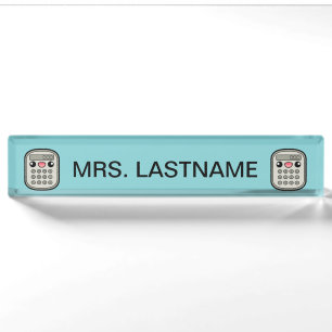 Cute Calculators With Custom Name Nameplate