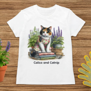 Cute Calico and Catnip Cat Lover T-Shirt