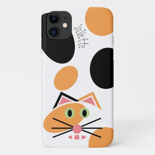 Cute Calico Cat Customizable iPhone 11 Case