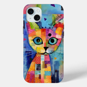 Cute Calico Cat Personalized Case-Mate iPhone 15 Plus Case