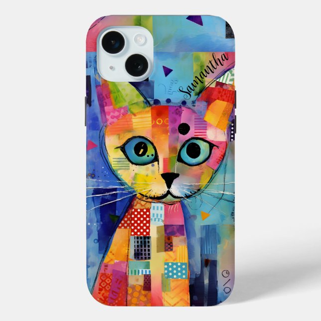 Cute Calico Cat Personalized Case-Mate Case-Mate iPhone Case (Back)