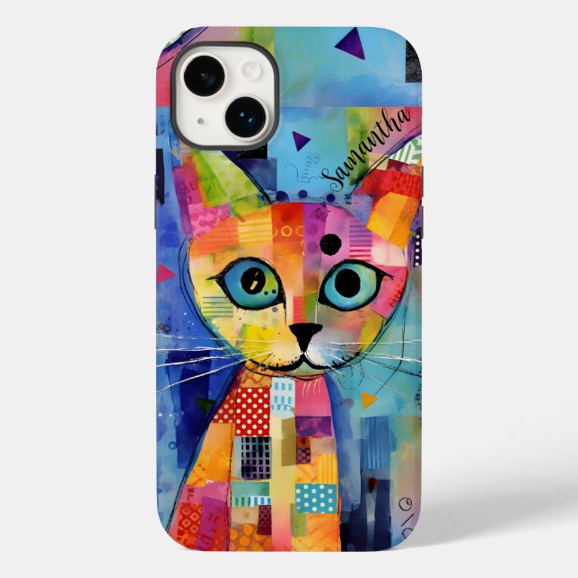 Cute Calico Cat Personalized Case-Mate iPhone Case (Back)