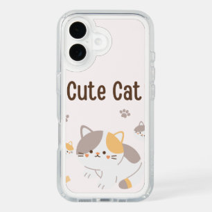 "Cute Calico Cat Phone Case - Kawaii Cat Lover Gif