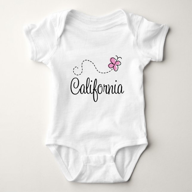 Cute California Design Baby Bodysuit (Front)