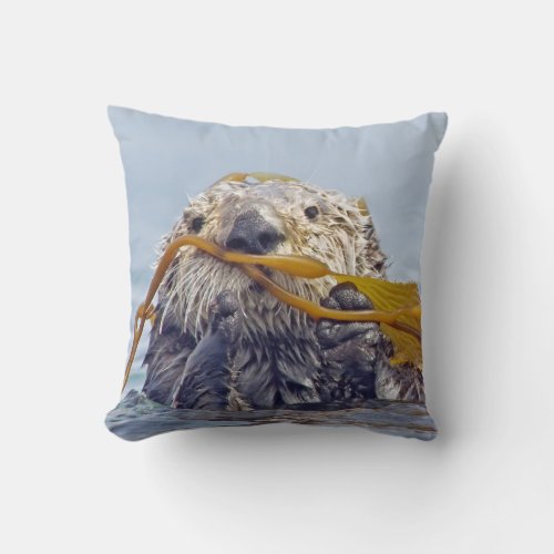 Cute California Sea Otter 2_sided Pillow