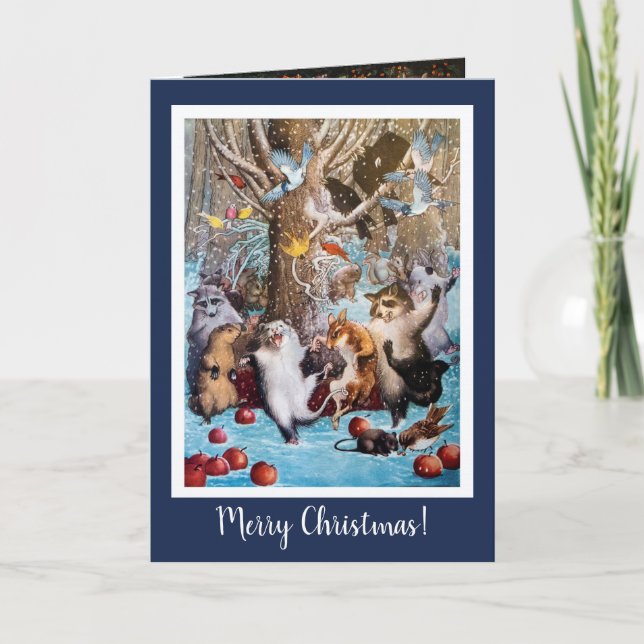 Cute Call of the Wild Christmas Card (Front)