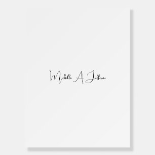 Cute Calligraphy Creative Trendy Custom Name Foam Board