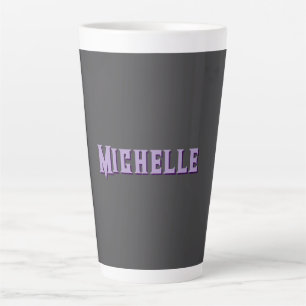 Cute Calligraphy Creative Trendy Custom Name Latte Mug