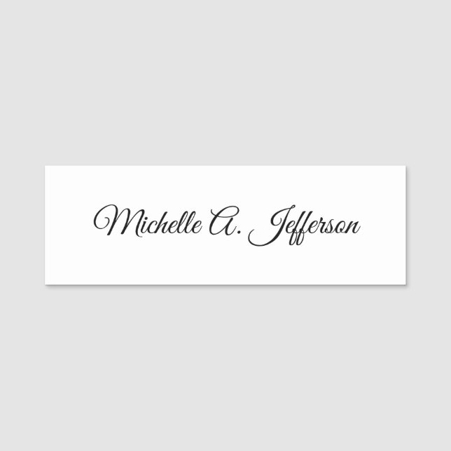 Cute Calligraphy Creative Trendy Custom Name Name Tag (Front)