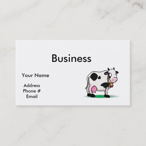 Cute Calm Cow Business Card