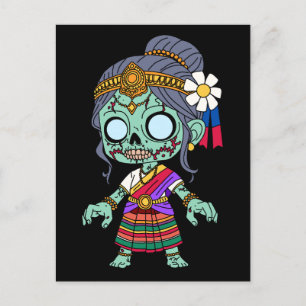Cute Cambodian Zombie Postcard
