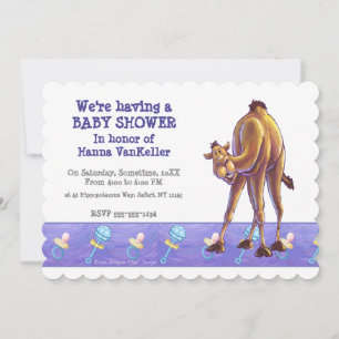 Cute Camel Baby Shower Invitation