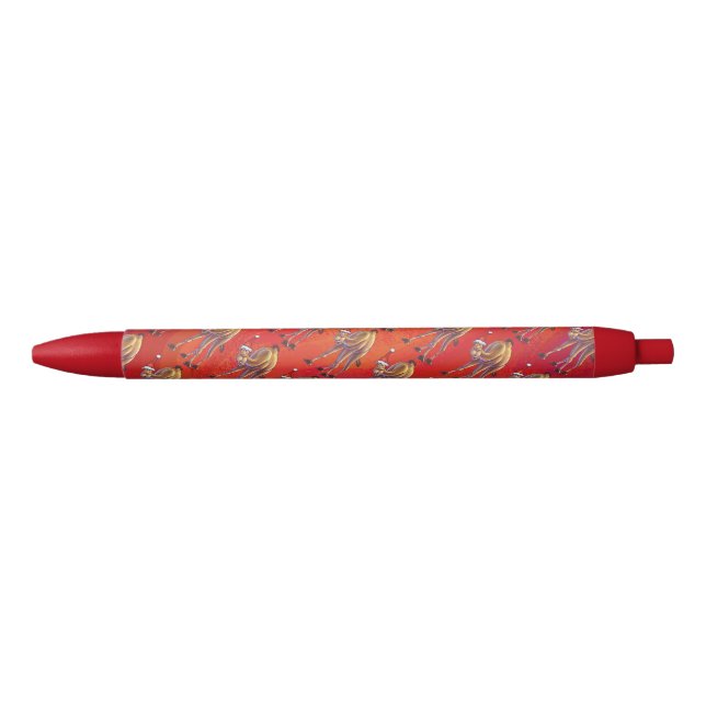 Cute Camel Christmas On Red Pen (Front)