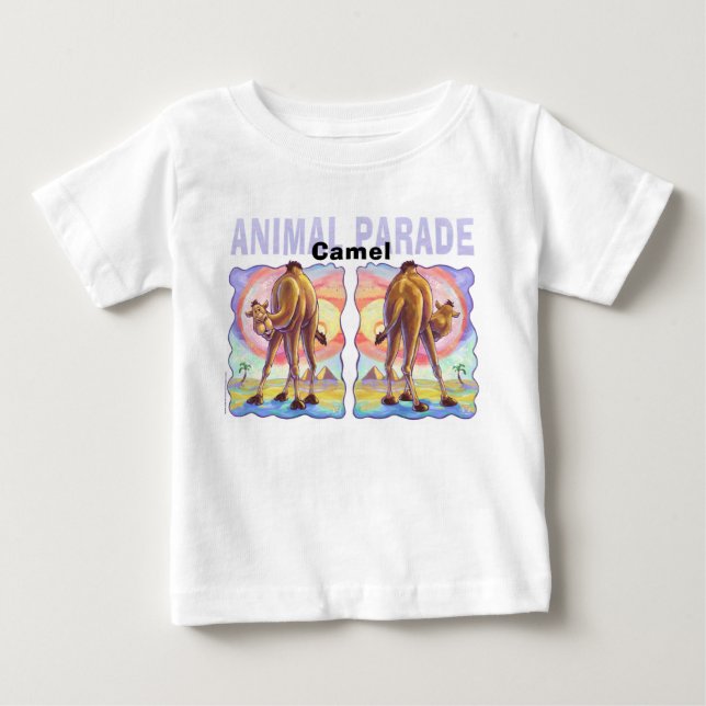 Cute Camel Coming and Going Baby T-Shirt (Front)