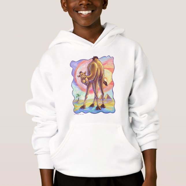Cute Camel Coming and Going Kids Sweatshirt (Front)