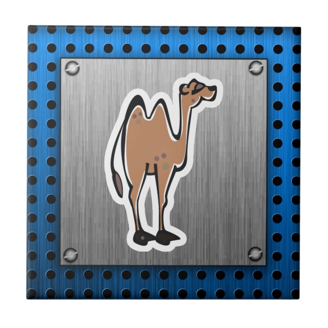 Cute Camel; Metal-look Ceramic Tile (Front)