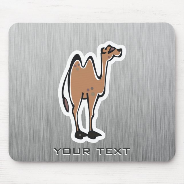 Cute Camel; Metal-look Mouse Pad (Front)
