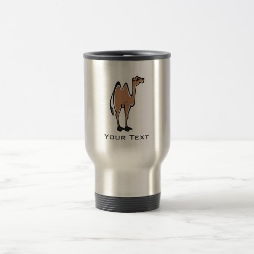 Cute Camel Metal_look Travel Mug