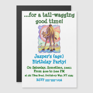 Cute Camel Party Magnetic Invitation