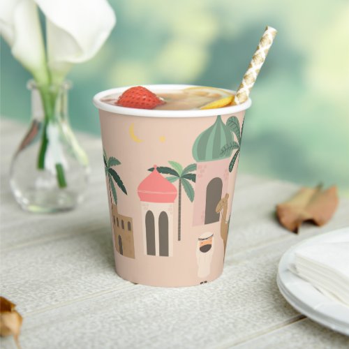 Cute Camel Pattern Baby Shower Paper cup