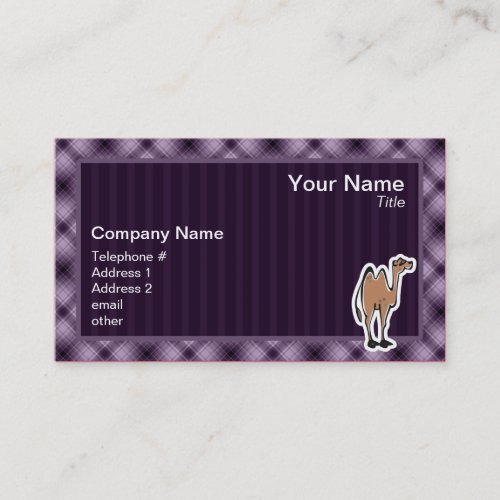 Cute Camel Purple Business Card