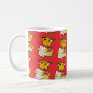 Cute Camel Reading a Book (Adult) Coffee Mug
