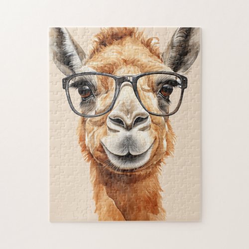Cute camel with glasses jigsaw puzzle