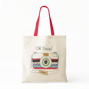 Cute Camera Doodle Oh Snap Tote Bag