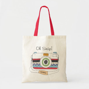Cute Camera Doodle Oh Snap Tote Bag