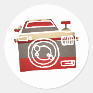Cute Camera Love Heart Photography Graphic Party Classic Round Sticker
