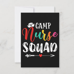 Cute Camp Nurse Squad Funny Nurses Matching Note Card
