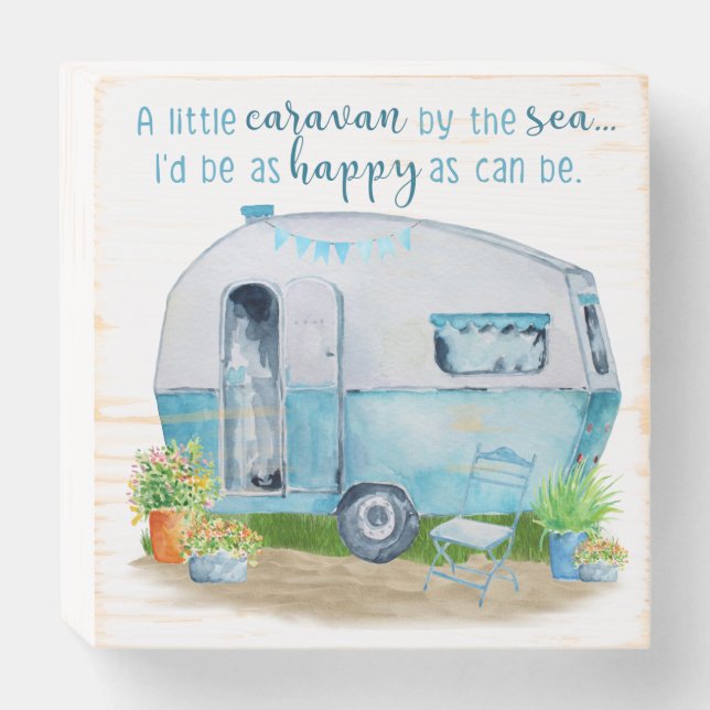 Cute Camper Caravan decor sign - Glamper Style! (Front Horizontal)