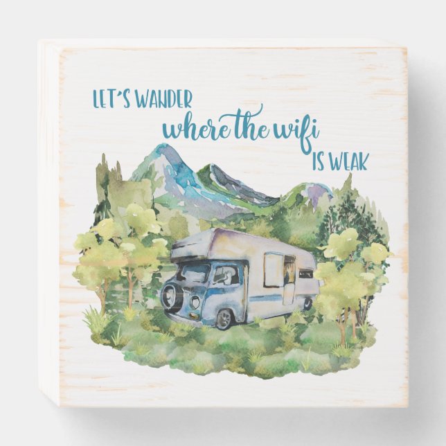 Cute Camper Caravan decor sign - Glamper Style! (Front Horizontal)